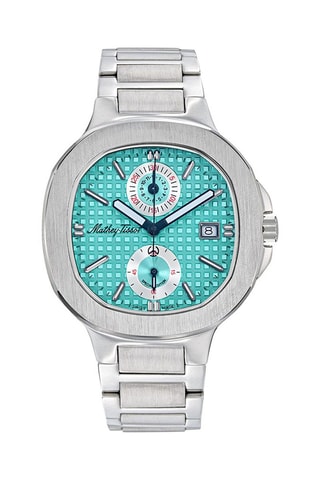 Orologio al quarzo in acciaio Ronda Grigio e celeste