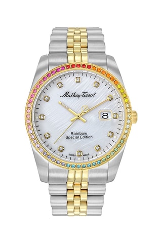 Orologio al quarzo in acciaio Ronda 515 H3 - Argentato e dorato