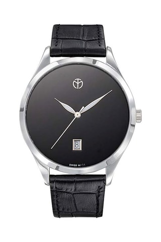 Orologio al quarzo in acciaio - Nero e argentato