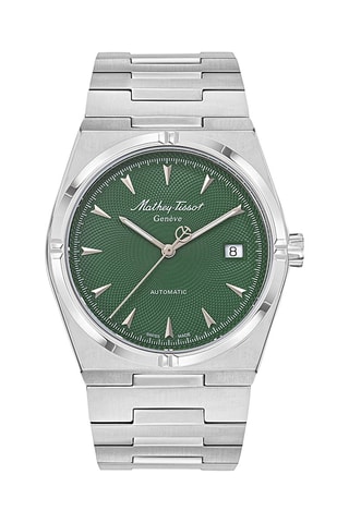 Montre automatique en acier Zeus - Chronographe - Argenté