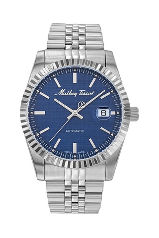 Orologio automatico in acciaio Mathy III - Argentato e blu