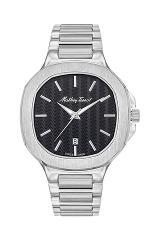 Orologio al quarzo in acciaio Evasion Argentato e nero