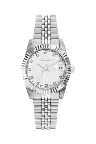 Orologio al quarzo in acciaio Mathy Argentato