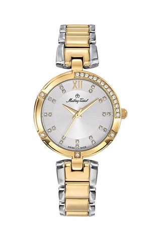 Orologio al quarzo in acciaio Fleury Dorato e argentato