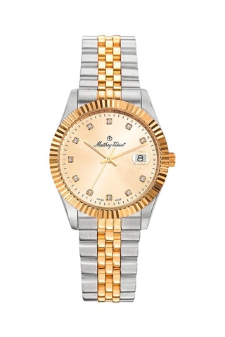 Orologio al quarzo in acciaio Mathy Argentato e dorato