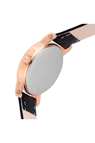 Orologio al quarzo in pelle City Nero e dorato rosa