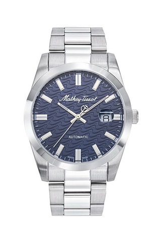 Orologio automatico Mathy I Argentato e navy