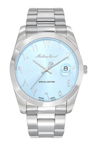 Orologio al quarzo in acciaio Ronda 505 H3 - Argentato e blu