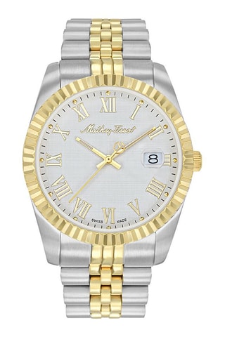 Orologio al quarzo in acciaio Ronda 515 H3 - Argentato e dorato