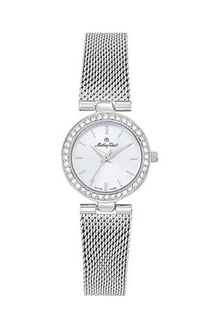 Orologio al quarzo in lega - Argentato e bianco