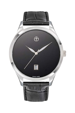 Orologio al quarzo in acciaio - Nero e argentato