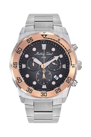 Orologio al quarzo in acciaio - Argentato e dorato rosa