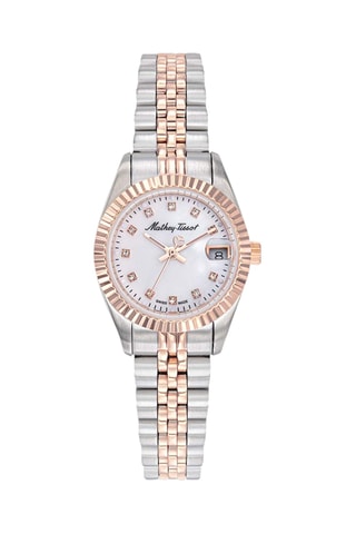 Orologio al quarzo in acciaio - Argentato e dorato rosa