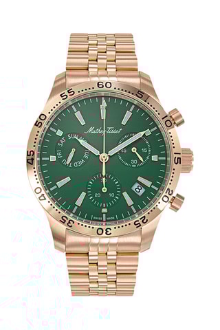 Orologio al quarzo in acciaio - Dorato rosa e verde