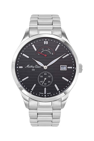 Montre automatique en acier - Argenté et noir