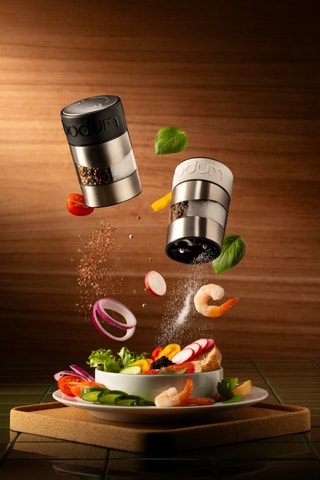 Moinho para sal e pimenta a combinar manual Twin - Preto