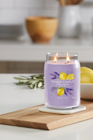 Vela perfumada jarra grande Signature - Limão e lavanda