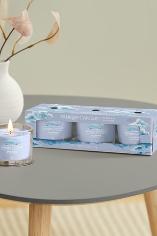 3 velas votivas em vidro Signature - Air d'ocean