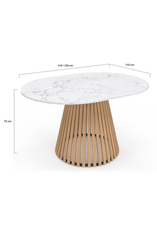 Mesa extensible Camélia - 110/150 x 75 x 110 cm