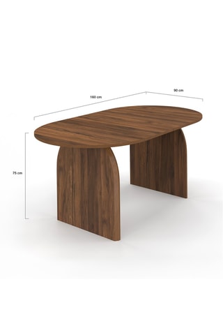 Mesa de comedor Japandi - 160 x 90 x 75 cm