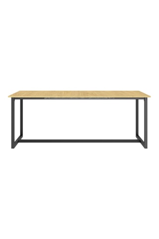 Mesa de comedor extensible Memphis - Imitación madera y negro