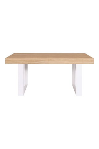 Mesa extensible Brixton - Imitación madera y blanco