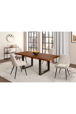 4 sillas Olivia - Beige y negro