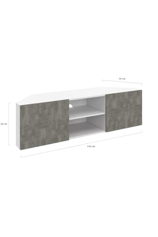 Mueble de TV con LED y 2 puertas Kléa - 110 x 32 x 31 cm