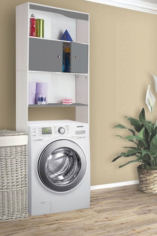 Mueble de cuarto de baño de 2 puertas - 58 x 178 x 19,5 cm