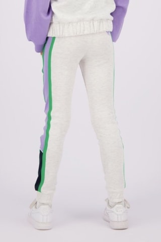 Pantalon de survêtement - Ecru chiné et violet