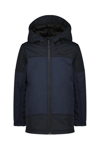Parka à capuche - Noir et bleu marine