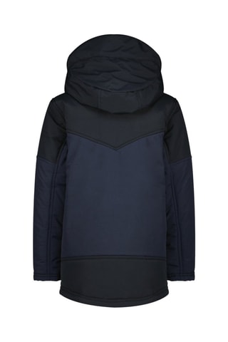 Parka à capuche - Noir et bleu marine