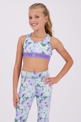 Brassière de sport - Violet et vert