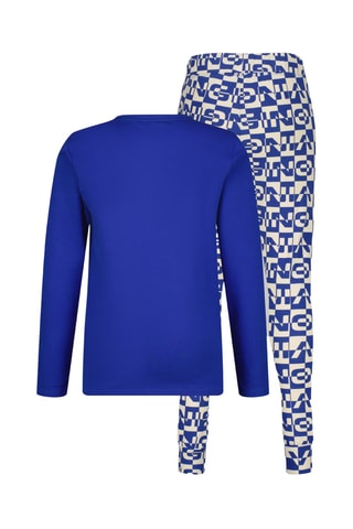 Pyjama Wopi - Bleu cobalt et blanc