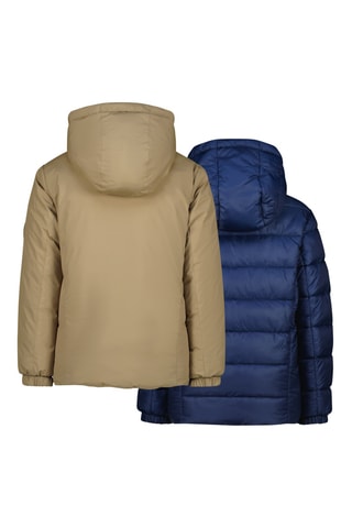 Doudoune réversible à capuche Tiffon - Bleu marine et beige