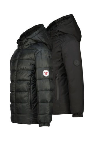 Doudoune réversible à capuche Tiffon - Noir