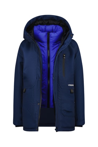 Parka à capuche Tharpa - Bleu