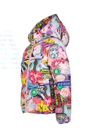 Doudoune à capuche Tigelle - Rose et violet