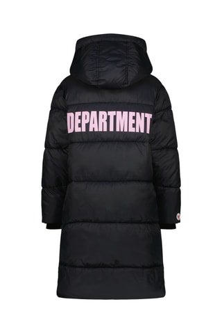 Doudoune longue à capuche 2-en-1 Terna - Noir et mauve