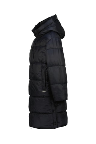 Doudoune longue à capuche 2-en-1 Terna - Noir et mauve