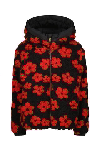Veste réversible à capuche Tara - Noir et rouge