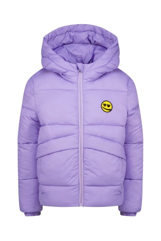 Doudoune à capuche Tinza - Violet et jaune