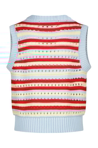 Pull sans manches Minny - Ciel et rouge