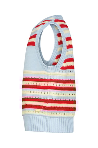 Pull sans manches Minny - Ciel et rouge