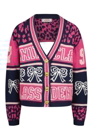 Gilet Mindy - Bleu nuit et rose