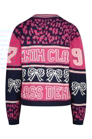 Gilet Mindy - Bleu nuit et rose