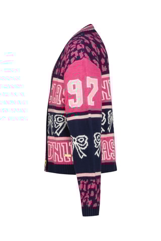 Gilet Mindy - Bleu nuit et rose