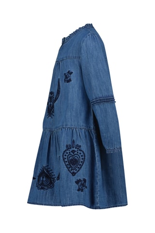 Robe trapèze en jean Pascalle - Bleu marine