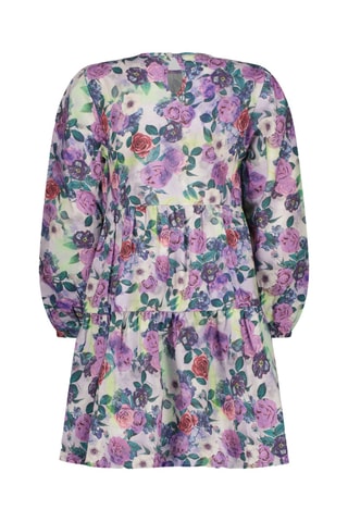 Robe trapèze Padelle - Violet et blanc