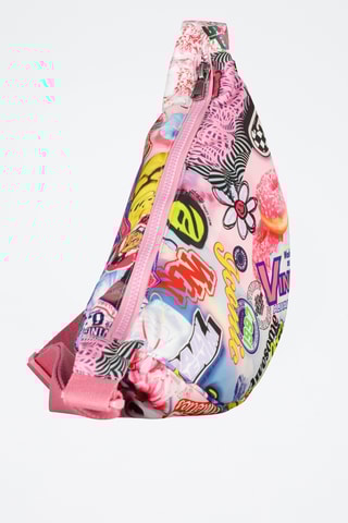 Sac banane - Rose poudré et blanc